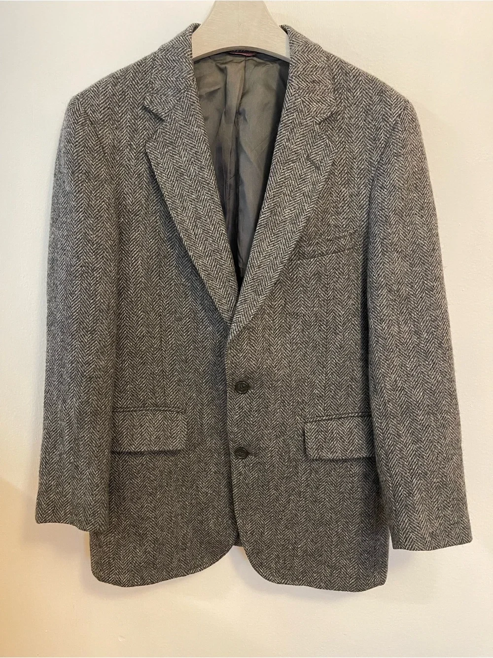 Ira Michael Jacket Blazer Sports Coat Tweed 40R Wool Made In USA Gray Classic